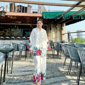 Imported Shamoz China Silk Unstitched 3Pc dress