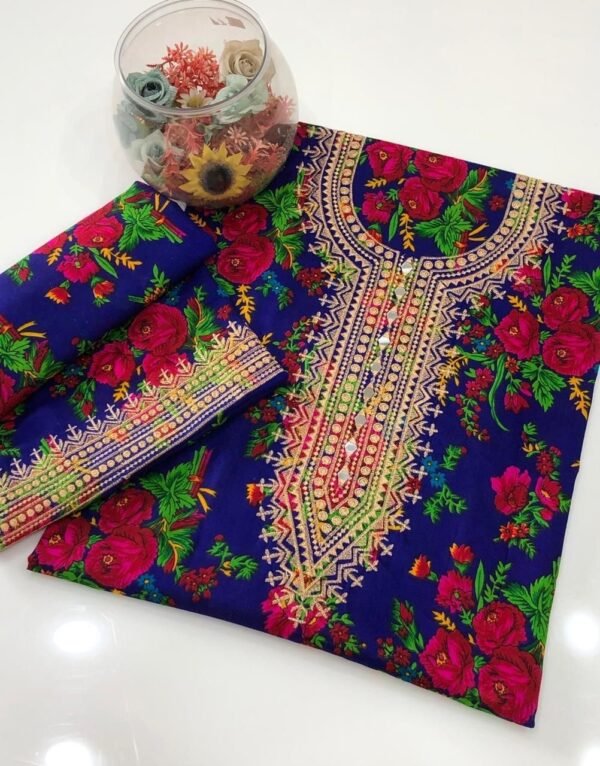 2PC Digital Print Floral Dress - Image 2