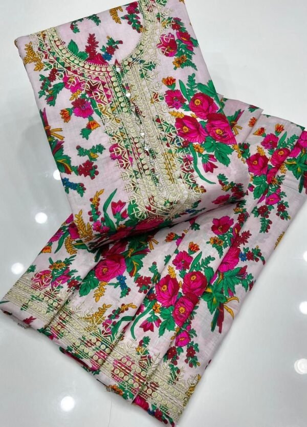 2PC Digital Print Floral Dress