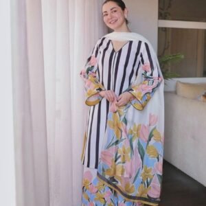 Swiss Jacquard Lawn 3Pc Dress