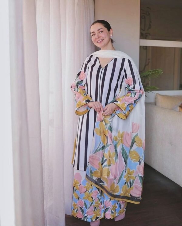 Swiss Jacquard Lawn 3Pc Dress