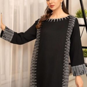 Black Lawn Cotton 3pc Dress