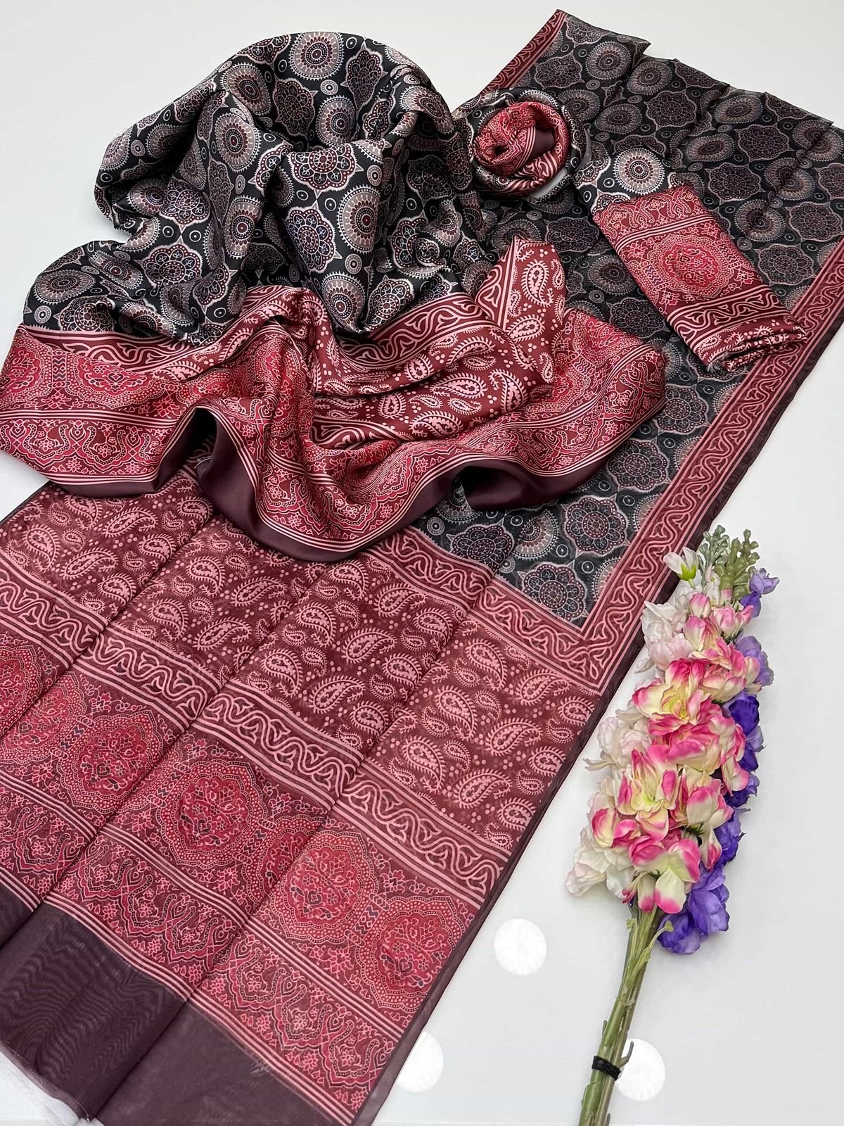 Shamooz China Silk Printed Dress - Image 3