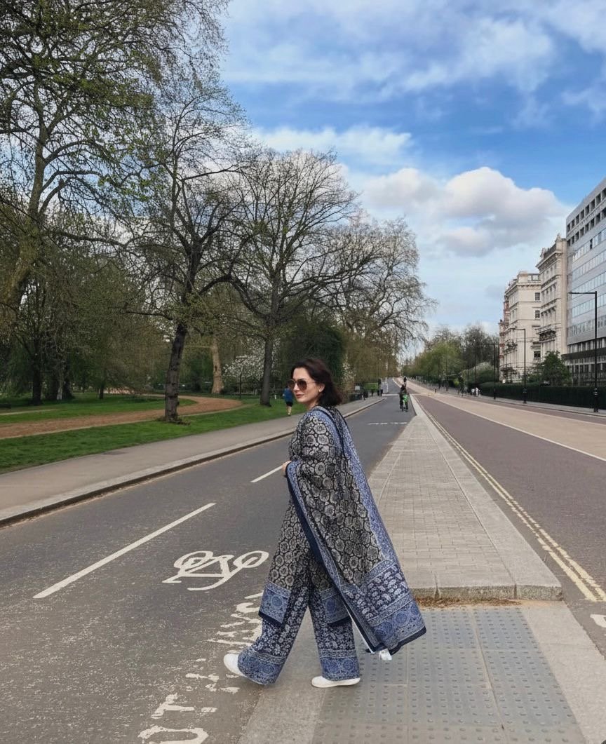 Shamooz China Silk Printed Dress - Image 5