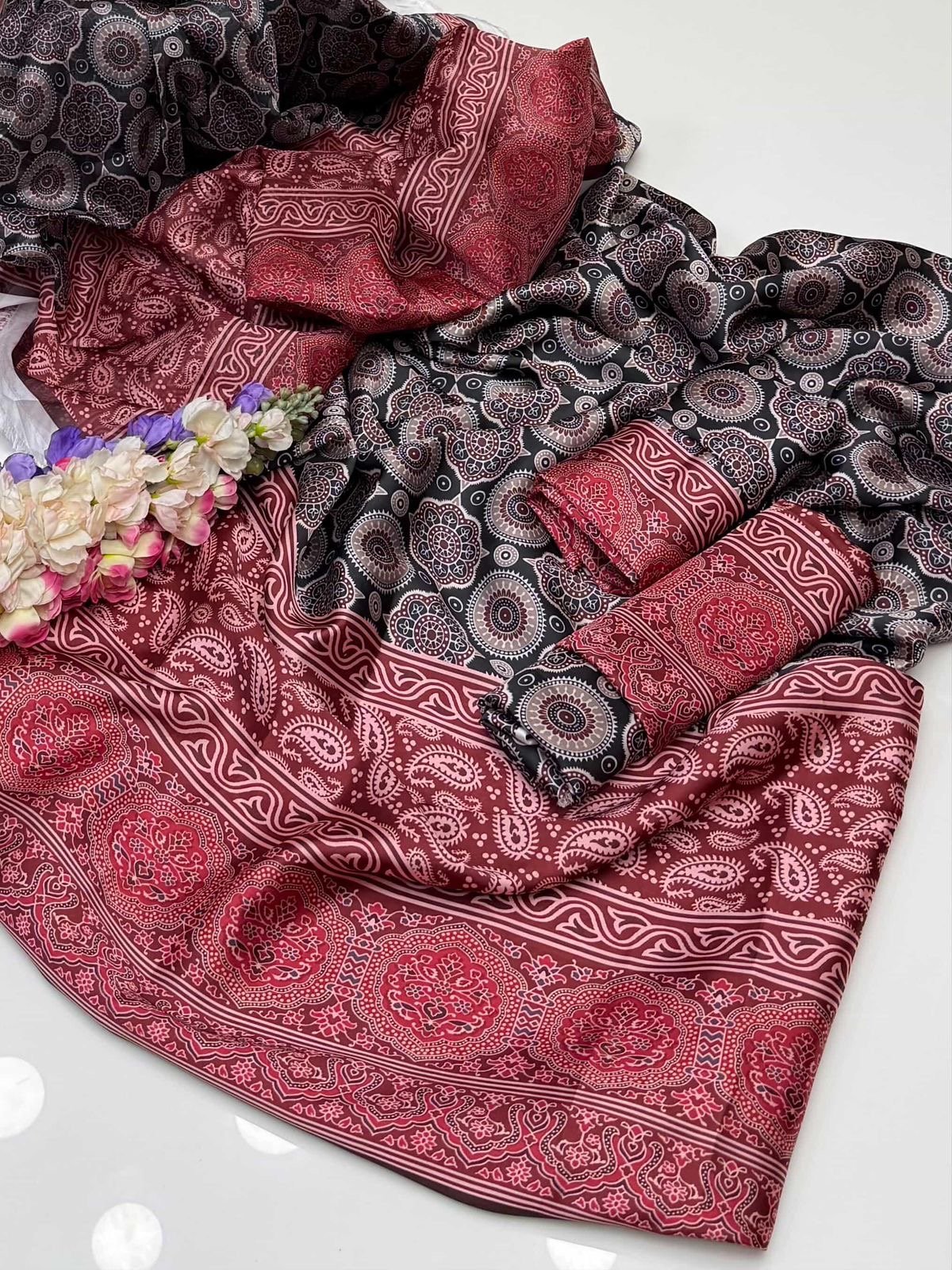 Shamooz China Silk Printed Dress - Image 4