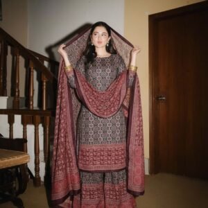 Shamooz China Silk Printed Dress