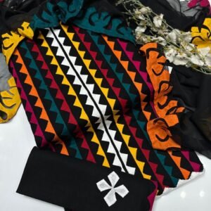 Handmade Applique Work 3pc Dress